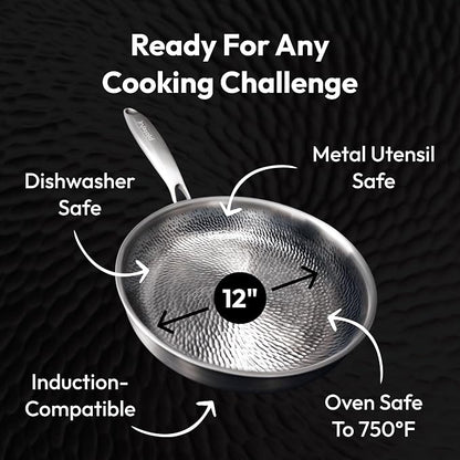 Plateful Titanium Pan For Cooking 12" - Image 5