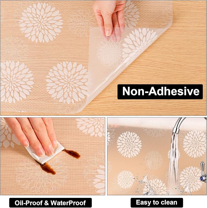 Cooyes Shelf Liners for Kitchen Cabinets Waterproof & Oil-Proof Kitchen - Image 6