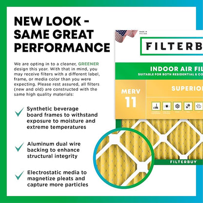 Filterbuy 20x21x1 Air Filter MERV 11 Allergen Defense Replacement, - Image 3
