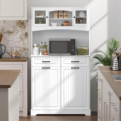 Double 13 Gallon Tilt Out Trash Can Cabinet - Image 8