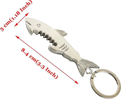 SWATOM Shark Keychain Zinc Alloy Bottle Opener Beer Opener Tool Key Tag Chain - Image 3