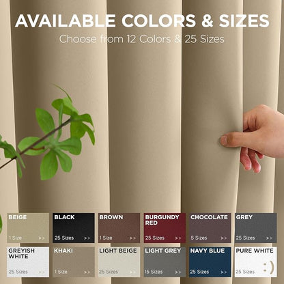 Joydeco Blackout Door Curtain for Doorway Privacy 96 Inches Long, Grommet - Image 7