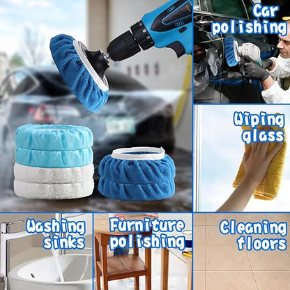 40 Piece Car Polisher Pad Set, Mix Pack of 24 Microfiber, 8 Non Woven, 8 Woolen - Image 7