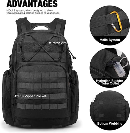 Mardingtop 40L Tactical Backpack for Men,Molle Military Backpack for Hiking,Travel,Camping, Hunting