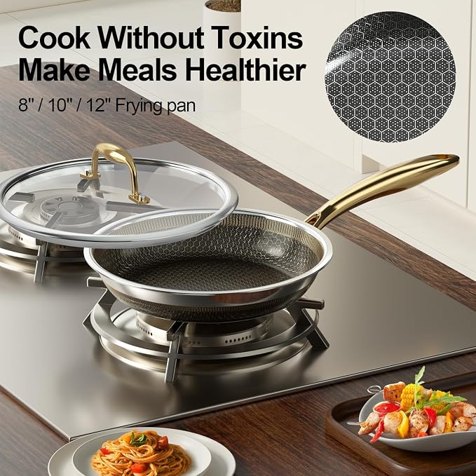 FogDream 12 Inch Stainless Steel Frying Pan - Image 3