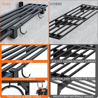 1-Pack Garage Wall Shelving, Heavy Duty Garage Storage Shelves, Wall Mounted - Image 7