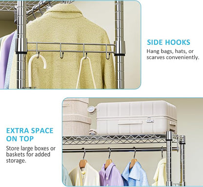 IZEUK Heavy Duty Rolling Garment Rack - Image 4