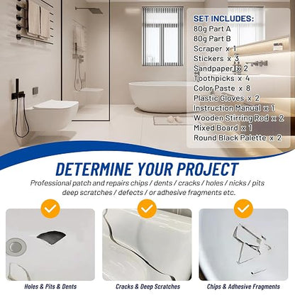 Fiberglass Repair Kit, Bathtub Repair Kit - Image 7