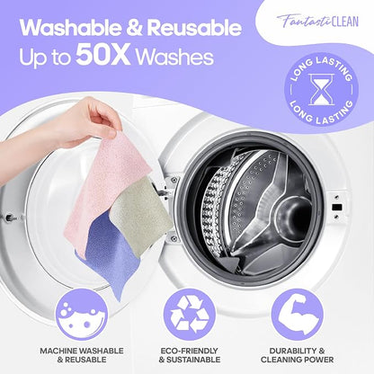 Fantasticlean Microfiber Cleaning Cloth Roll -60 Pack, Tear Away Paperless - Image 9