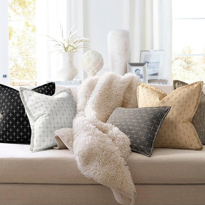 ZWJD Pillow Covers 24x24 Set of 2 Soft Polyester Textured Pillow Covers - Image 6
