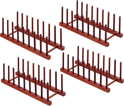 HBlife 4pcs Rosewood Wooden Dish Drying Rack by HBlife