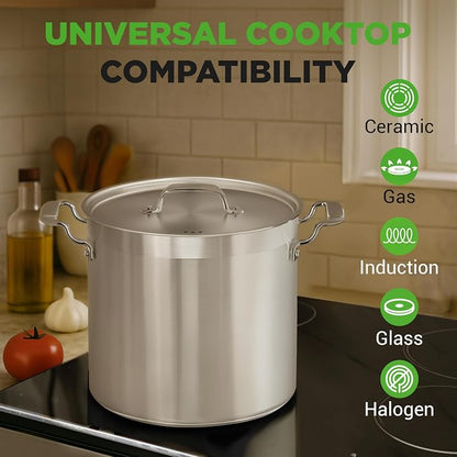 NutriChef Stainless Steel Cookware Stock Pot - Image 5