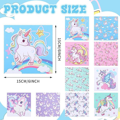 Sinmoe 20 Pcs Microfiber Cleaning Cloth Cute Unicorn Design Microfiber Soft - Image 2