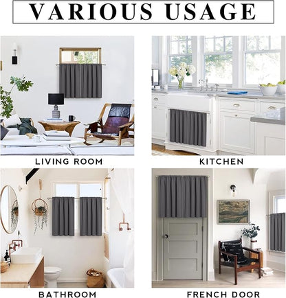 RYB HOME Curtains for Bedroom 63 inches Long, W 34 x L 63, 2 Panels - Image 6