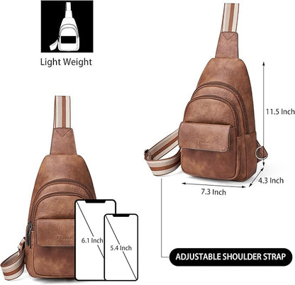 Sling Bag Crossbody Bags for Women Small Cross Body Bag Fanny Packs Chest Sling Purse for Daily Travel Leisure Sport