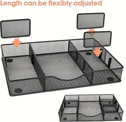 VyGrow Desk Drawer Organizer Tray, Metal Mesh Drawer Organizers Office - Image 2