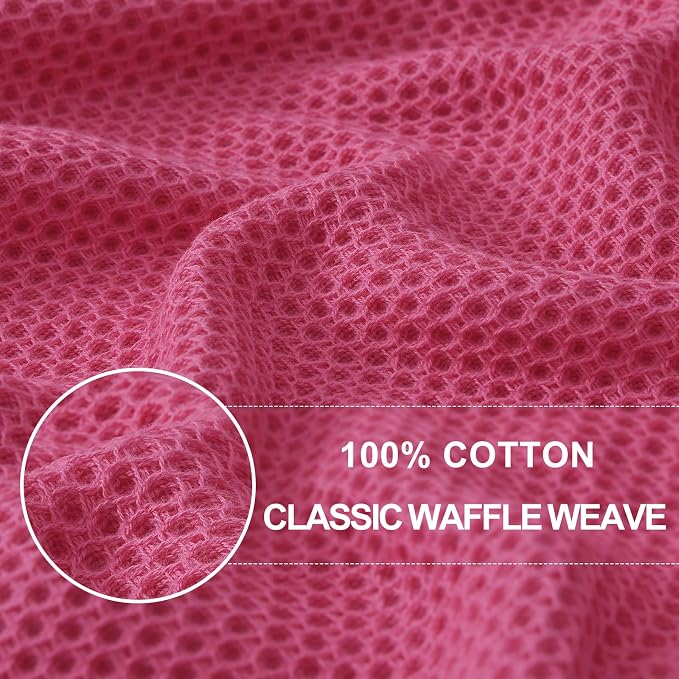 Homaxy 100% Cotton Waffle Weave Kitchen Dish Towels, Ultra Soft Absorbent Quick - Image 2