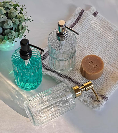 JASAI 18Oz Dazzling Clear Glass Soap Dispenser - Image 6