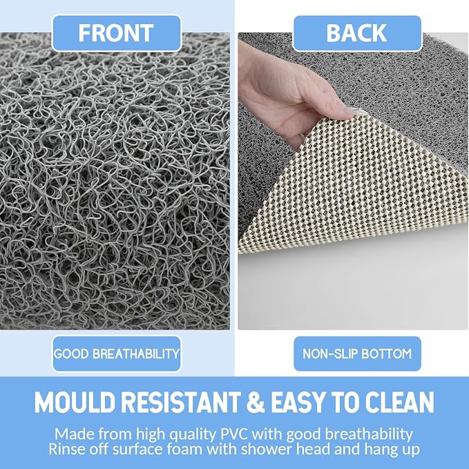 Non-Slip Bathtub Mat, 2 Pack Anti Slip Shower Mat, Fast Drying Bathtub Mats - Image 5