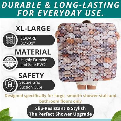 ENKOSI Extra Large Square Non Slip Shower Mat - Image 3