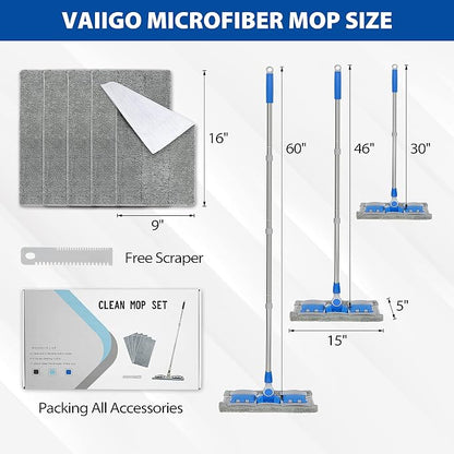 Professional Microfiber Hardwood Floor Mop, Flat Mops - Image 5