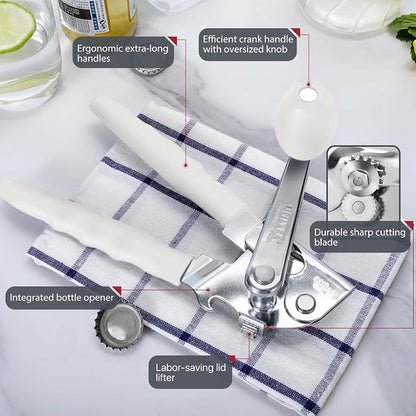 Commercial Can Opener, UHIYEE Hand Crank Can Opener Manual Heavy Duty - Image 2