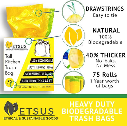 13 Gallon Biodegradable Trash Bags - Image 6