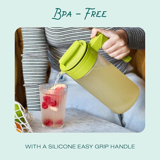 Takeya Patented and Airtight Pitcher Made in the USA, BPA Free, 2 qt - Image 6