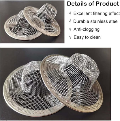 14PCS Drain Mesh Basket, 2.125'' & 2.75" Bathroom Mesh Sink Drain Strainer - Image 3