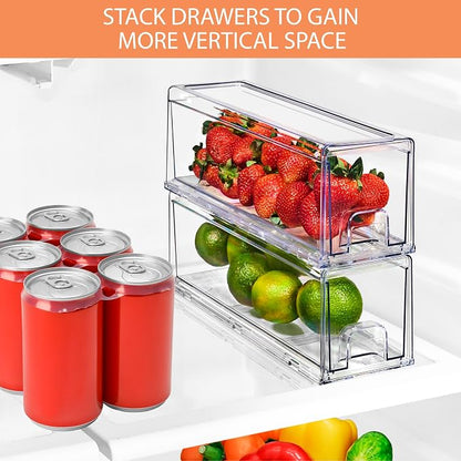 Sorbus Small Clear Storage Drawers – Stackable Organizer Bins - Image 7