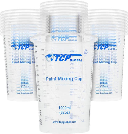 TCP Global 32 oz. Graduated Plastic Mixing Cups by TCPGlobal