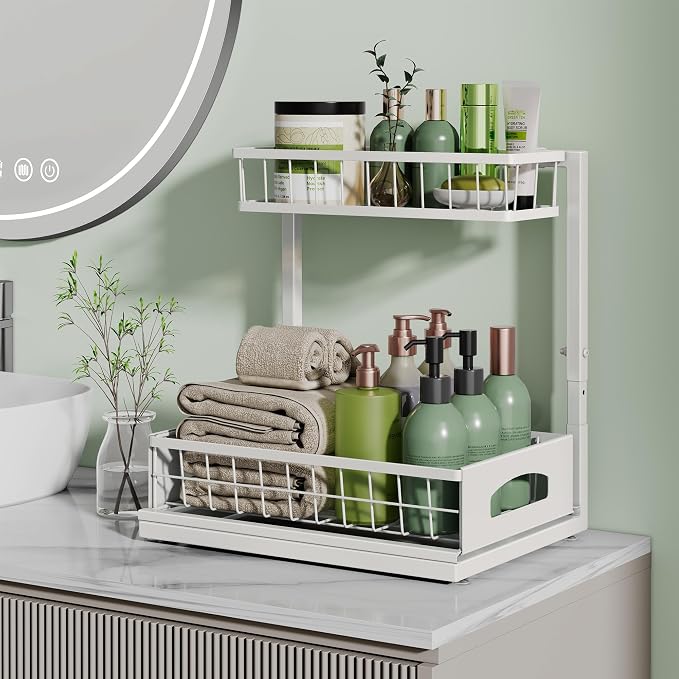 Under Sink Organizer, 2 Pack Cabinet Organizer - Image 7