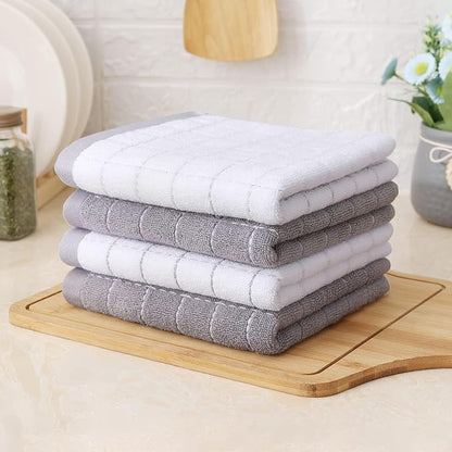 Homaxy 100% Cotton Terry Kitchen Towels, Checkered Designed, Soft and Super - Image 8