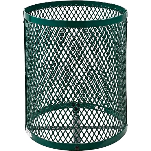 Global Industrial 36 Gallon Outdoor Steel Trash Can - Image 4