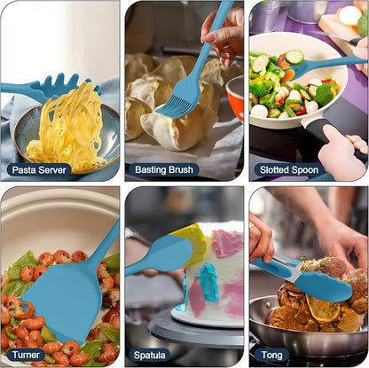 E-far Silicone Cooking Utensils Set, 25 Piece Kitchen Utensils - Image 6