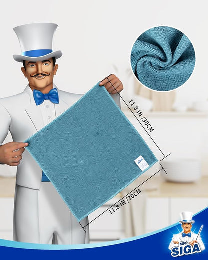 MR.SIGA Microfiber Cleaning Cloth, All-Purpose Microfiber Towels, Streak Free - Image 2