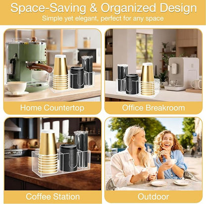 Acrylic Cup Holder for Countertop, 3 Slots Acrylic Coffee Bar Accessories and - Image 7
