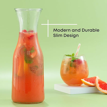 JoyJolt Glass Carafe with Lid, Iced Tea, Milk – Dishwasher Safe Beverage Drink - Image 6