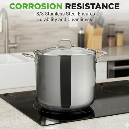 NutriChef 15-Quart Stainless Steel Stock Pot - Image 6
