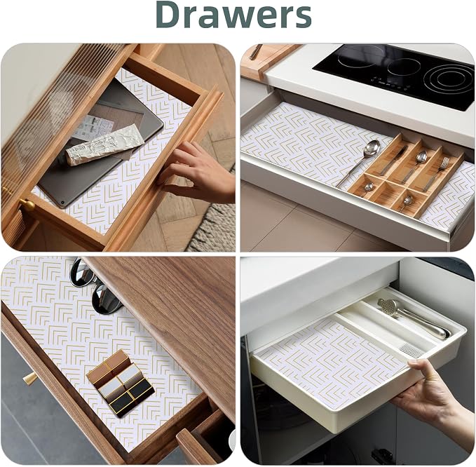 Shelf Liner for Kitchen Cabinets 11.8 x 236.2IN Non Adhesive Drawer Liner - Image 5