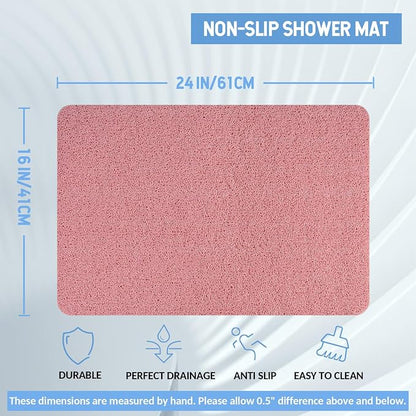 Non-Slip Bathtub Mat, 2 Pack Anti Slip Shower Mat, Fast Drying Bathtub Mats - Image 2