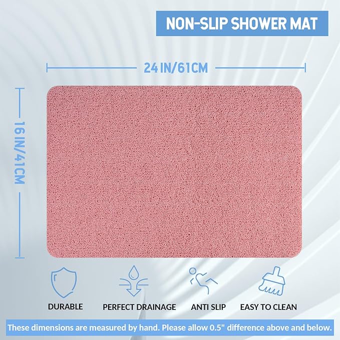 Non-Slip Bathtub Mat, Anti Slip Shower Mat, Fast Drying Bathtub Mats, Foot - Image 2