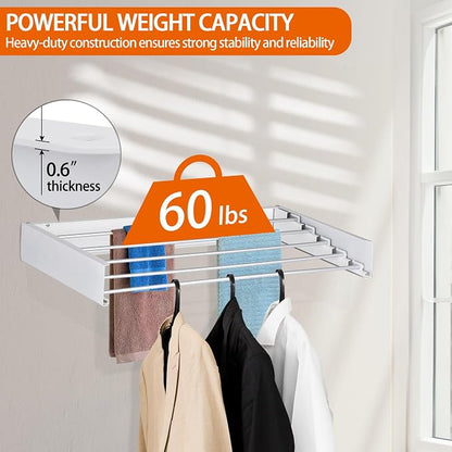 FOCHIER F Laundry Drying Rack Wall Mounted Clothes Drying Rack Collapsible - Image 3
