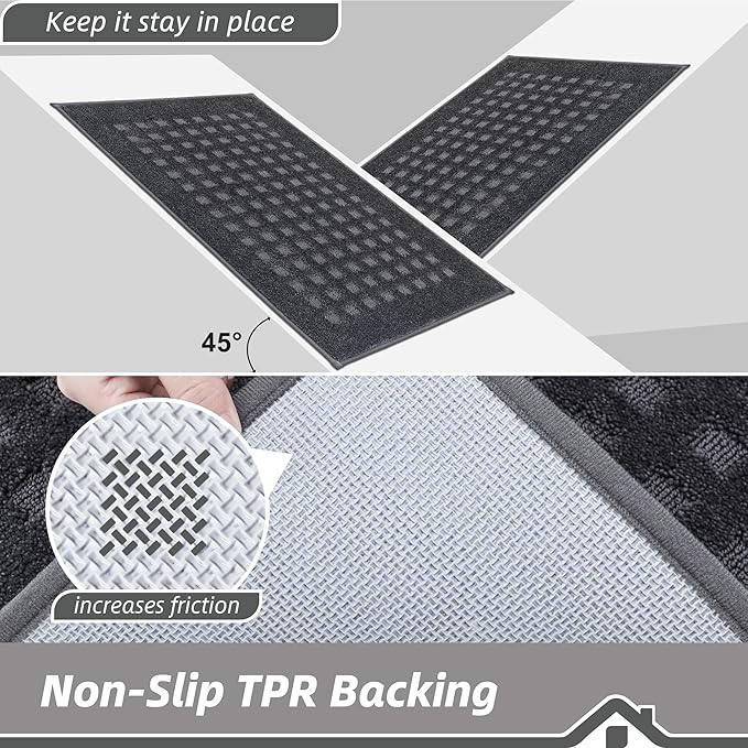 BEQHAUSE Waffle Door Mats Indoor 32"x48", Dog Mat - Image 5
