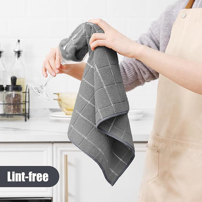 Homaxy Microfiber Kitchen Towels and Dishcloths Set, 16 Pack Soft and Absorbent - Image 4