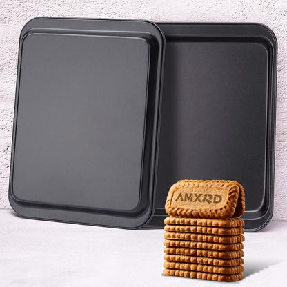 Small Baking Sheets, Nonstick Baking Toaster Oven Tray Cookie Sheet, 1 or 2 - Image 5