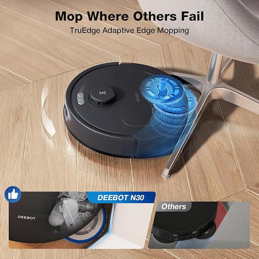 ECOVACS DEEBOT N30 Omni Care Robot Vacuum and Mop, 10000Pa Suction, TruEdge - Image 2