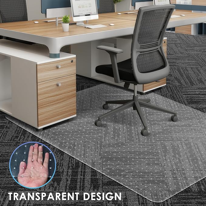 Vicwe Office Chair Mat for Carpeted Floors, Easy Glide Computer Desk Chair Mat - Image 6