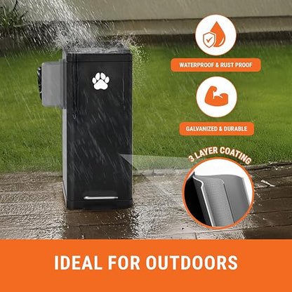 Pupzle Dog Poop Trash Can Outside, 3.2 Gal Metal Dog Waste Trash Can - Image 3