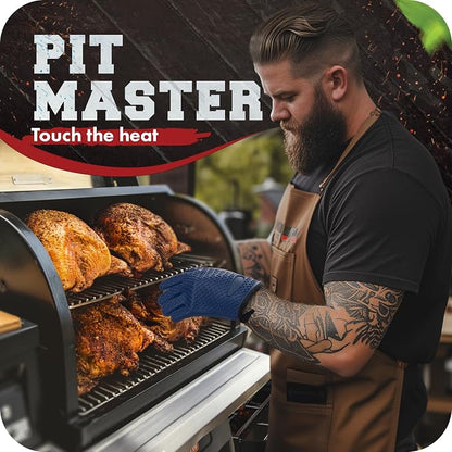 KITCHEN PERFECTION Silicone Smoker Oven Gloves -Extreme Heat Resistant BBQ - Image 3